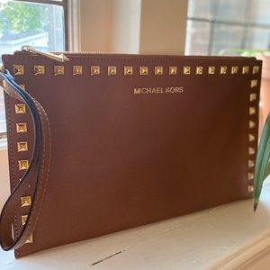 MICHAEL Michael Kors Leather Clutch Wristlet